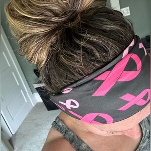 Pink Ribbon Breast Cancer Headband